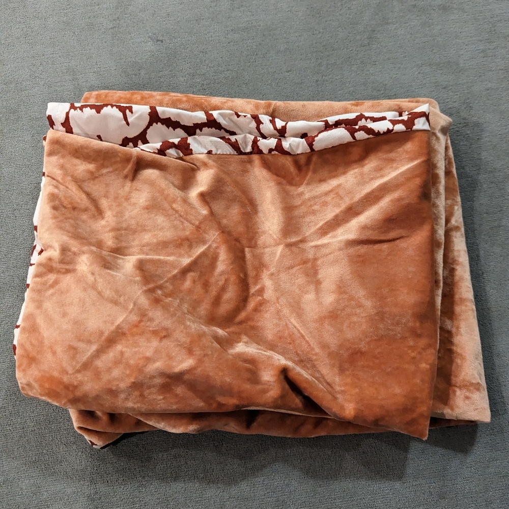 2 Opalhouse Rust Velvet Standard Pillow Shams